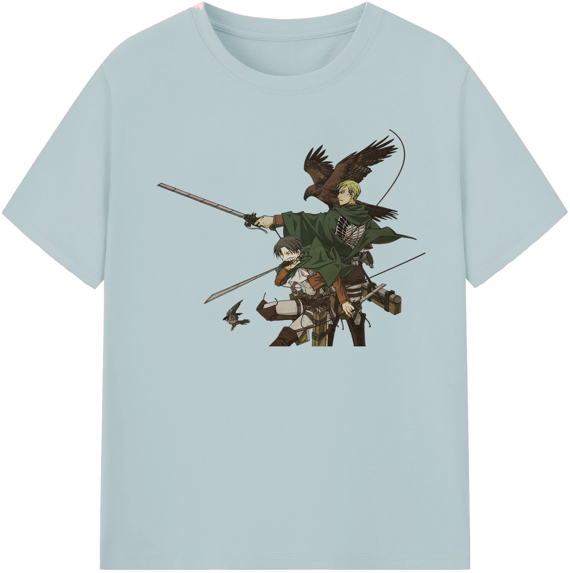（画像用） 進撃の巨人 Attack on Titan 綿100％半袖Tシャツ（フロントプリント）